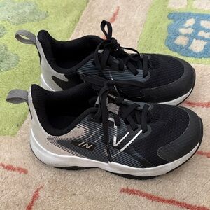 New Balance Kids Black and Gray Sneakers